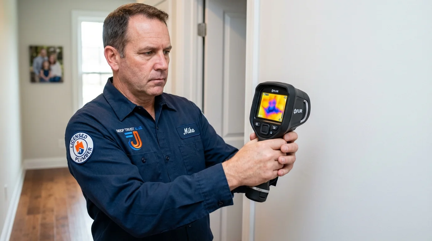 Thermal imaging leak detection by Johns Plumbing LLC in Garden City